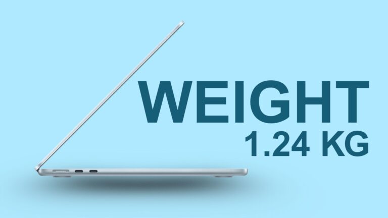 "macbook air m4 price in india" and "macbook air m4 chip price" Weight 1.24Kg