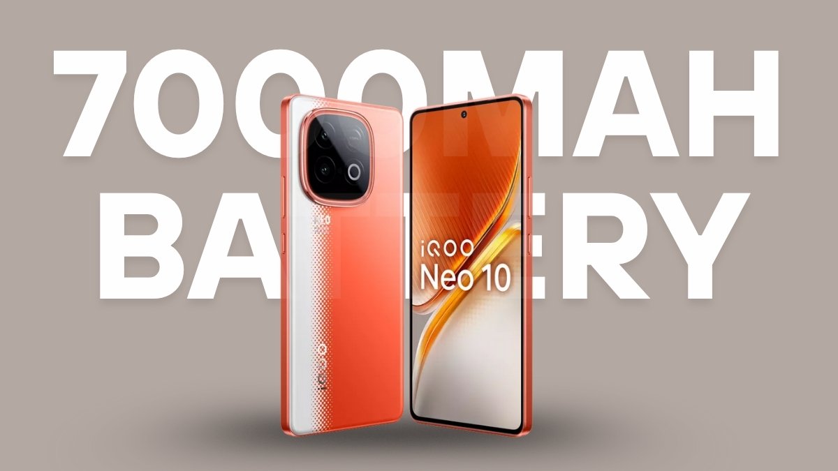 Iqoo Neo 10 7000 mAh Battery & 120w Flash Charger